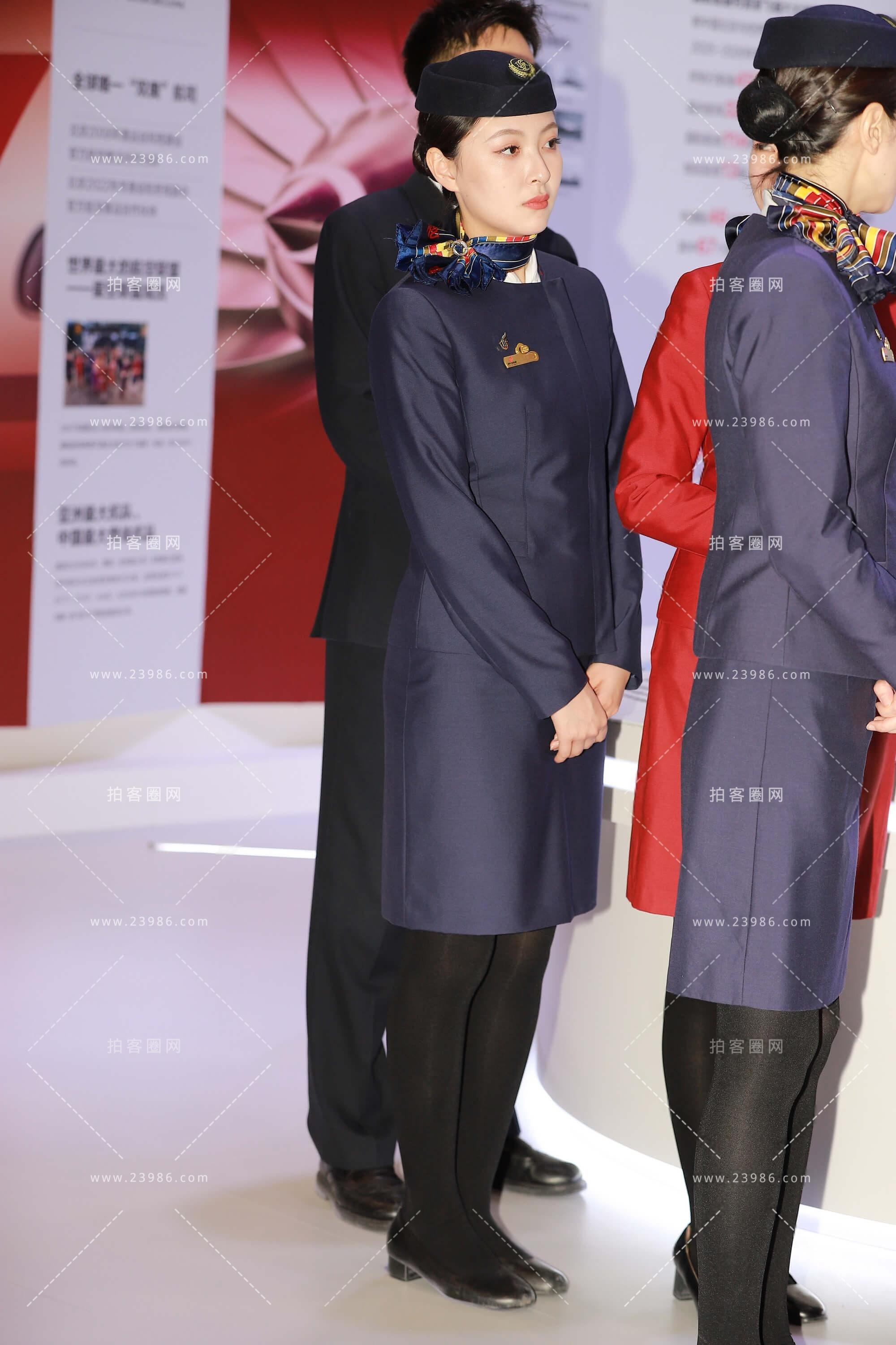 东航厚黑丝空姐