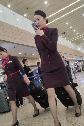 手机4k视频，fm航国际空乘咖啡丝高跟制服