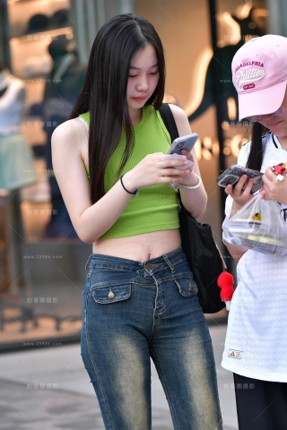 ★美瞳牛仔裤美女