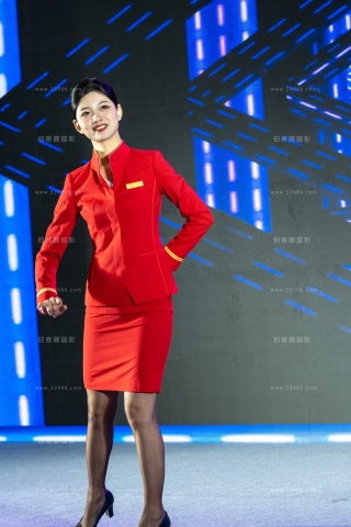 深航最美空姐获得者王华深咖啡丝特写