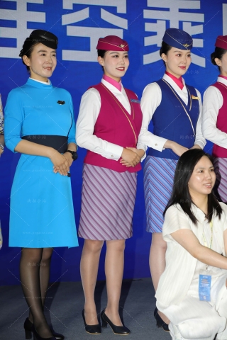 十佳空乘制服S袜美女
