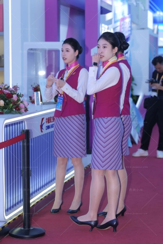航空展超薄丝空姐