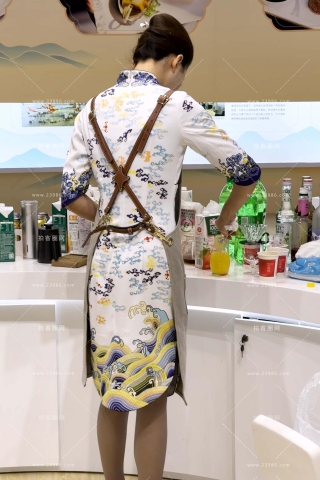 4K视频，海航灰丝平底鞋空姐